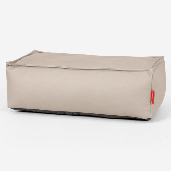 Stor Fodskammel - Vegansk Læder Elfenben 01