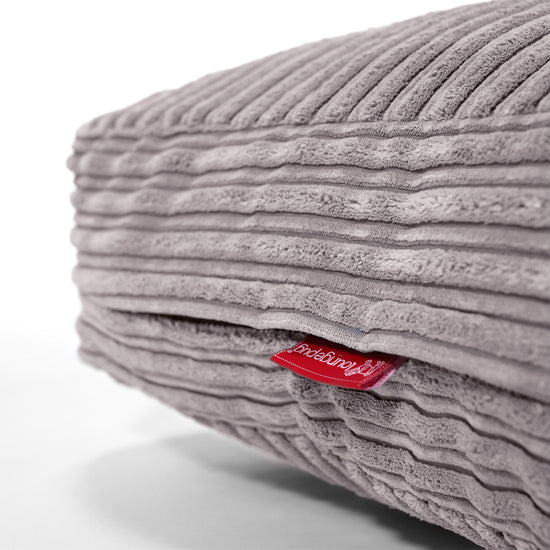 Stor Gulvpude - Klassisk Jernbanefløjl Aluminium Søl 02