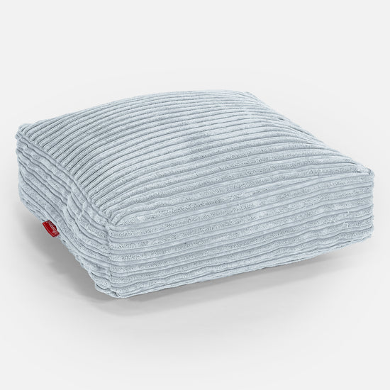 Stor Gulvpude - Klassisk Jernbanefløjl Baby Blå 01