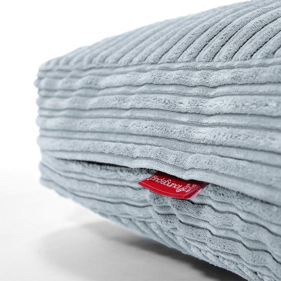 Stor Gulvpude - Klassisk Jernbanefløjl Baby Blå 02