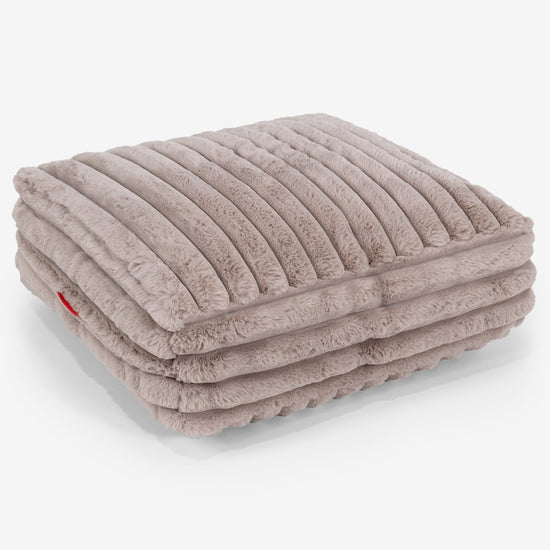 Stor Gulvpude - Ultraplysfløjl Mink 01