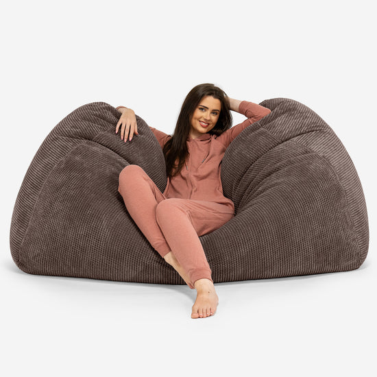 Stor Sækkestol Sofa - Pom Pom Chokolade Brun 02
