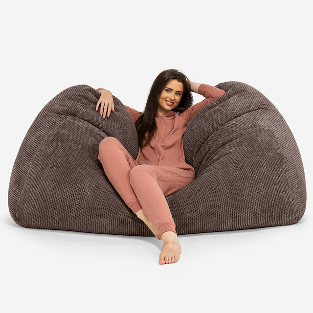 Stor Sækkestol Sofa - Pom Pom Chokolade Brun 02