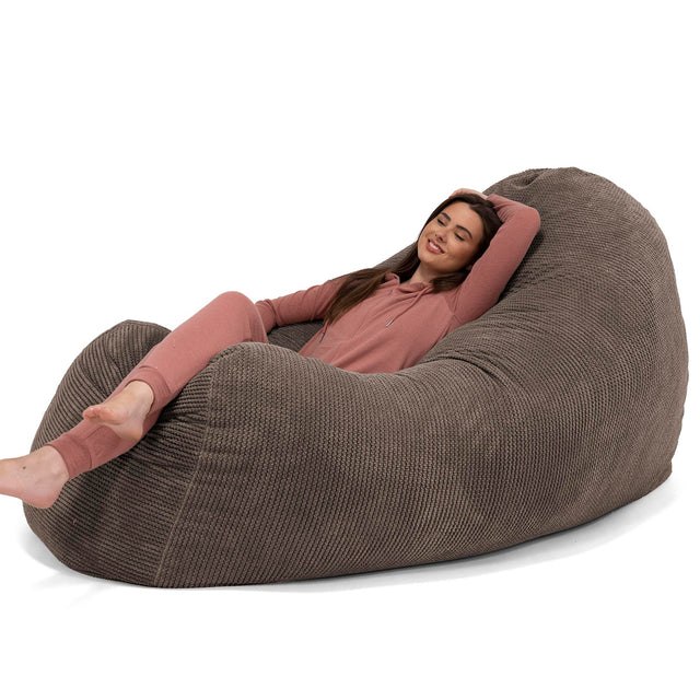 Stor Sækkestol Sofa - Pom Pom Chokolade Brun 02