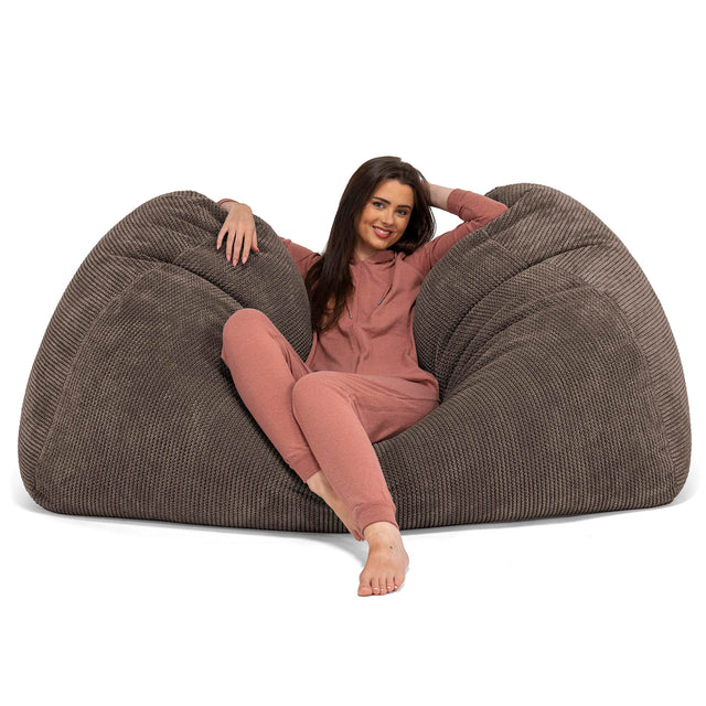Stor Sækkestol Sofa - Pom Pom Chokolade Brun 03
