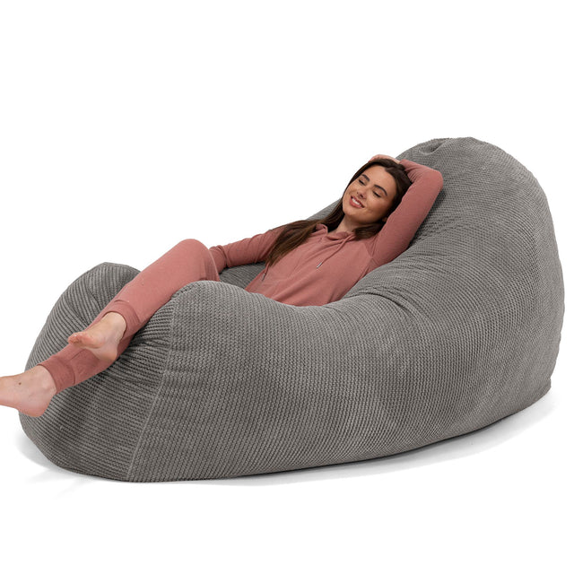 Stor Sækkestol Sofa - Pom Pom Kul Grå 02