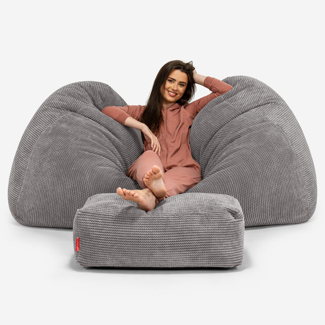Stor Sækkestol Sofa - Pom Pom Kul Grå 03