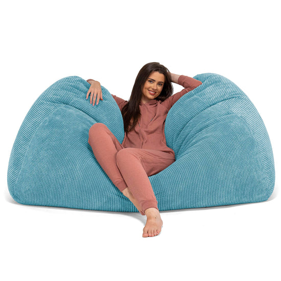 Stor Sækkestol Sofa - Pom Pom Turkis Blå 03