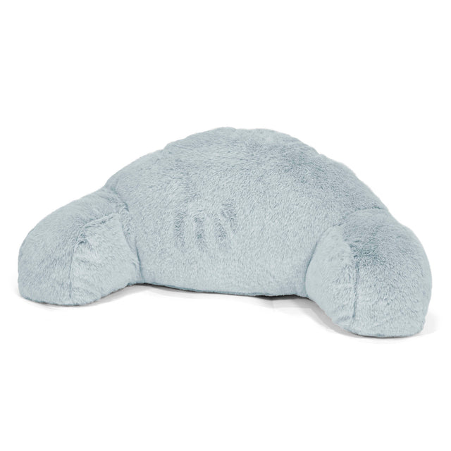 Høj Rygstøtte Læsepude til Børn - Imiteret Kaninpels Støvet Blå_01