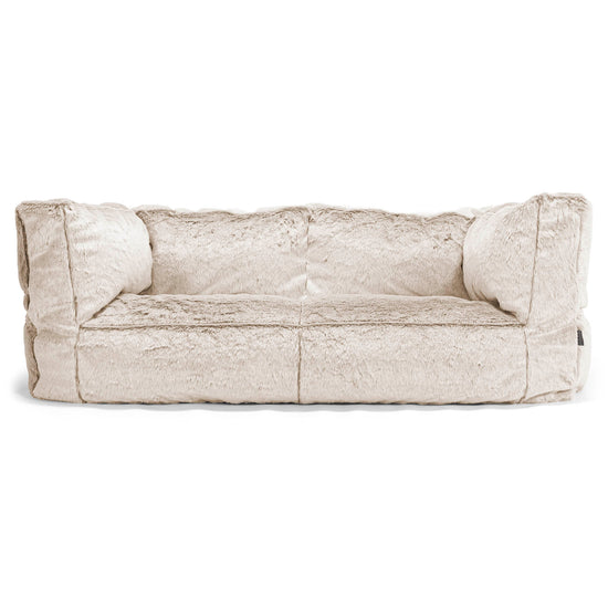 Albert Sækkestol Sofa 2 pers - Imiteret Kaninpels Gyldenbrun 01