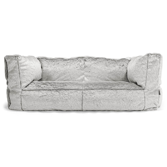 Albert Sækkestol Sofa 2 pers - Imiteret Kaninpels Lysegrå 01