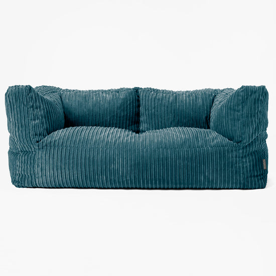 Albert Sækkestol Sofa 2 pers - Klassisk Jernbanefløjl Turkis 01