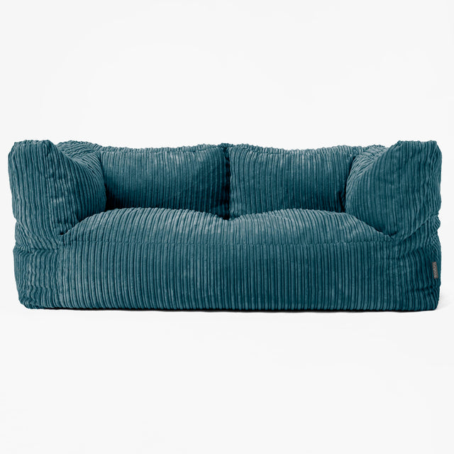 Albert Sækkestol Sofa 2 pers - Klassisk Jernbanefløjl Turkis 01