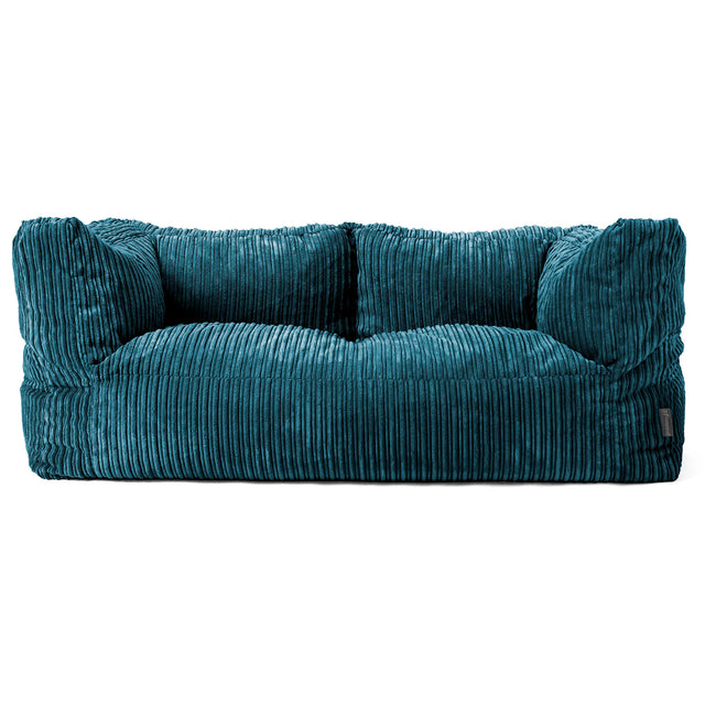 Albert Sækkestol Sofa 2 pers - Klassisk Jernbanefløjl Turkis 01