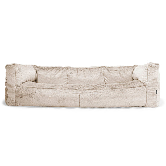 Albert Sækkestol Sofa 3 pers - Imiteret Kaninpels Gyldenbrun 01