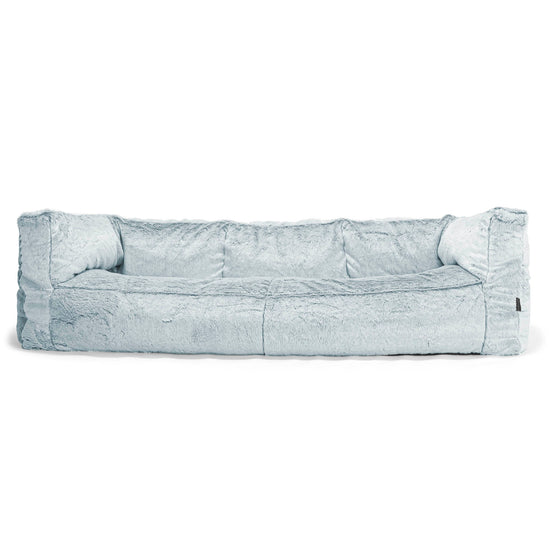 Albert Sækkestol Sofa 3 pers - Imiteret Kaninpels Støvet Blå 01