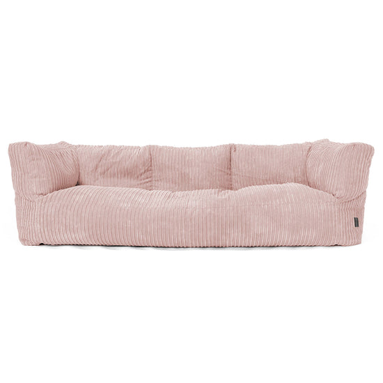 Albert Sækkestol Sofa 3 pers - Klassisk Jernbanefløjl Blush Lyserød 01
