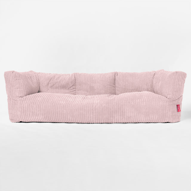 Albert Sækkestol Sofa 3 pers - Klassisk Jernbanefløjl Blush Lyserød 01