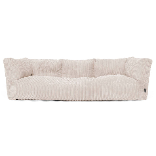 Albert Sækkestol Sofa 3 pers - Klassisk Jernbanefløjl Elfenben 01