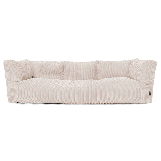 Albert Sækkestol Sofa 3 pers - Klassisk Jernbanefløjl Elfenben 01
