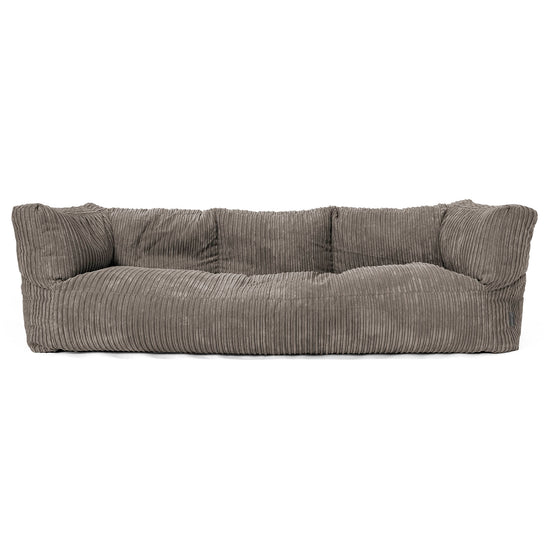 Albert Sækkestol Sofa 3 pers - Klassisk Jernbanefløjl Grafit Grå 01