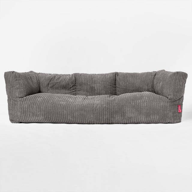 Albert Sækkestol Sofa 3 pers - Klassisk Jernbanefløjl Grafit Grå 01