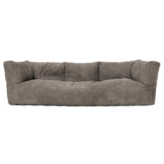 Albert Sækkestol Sofa 3 pers - Klassisk Jernbanefløjl Grafit Grå 01