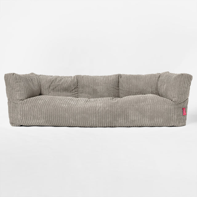 Albert Sækkestol Sofa 3 pers - Klassisk Jernbanefløjl Mink 01