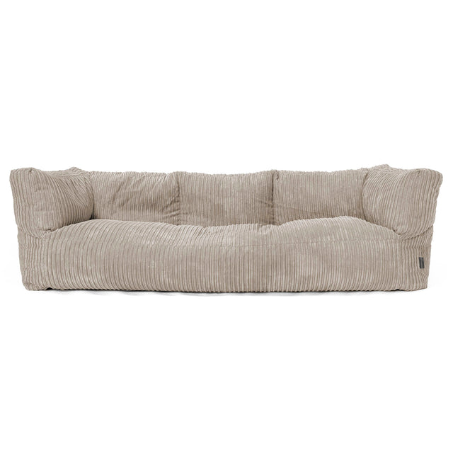 Albert Sækkestol Sofa 3 pers - Klassisk Jernbanefløjl Mink 01