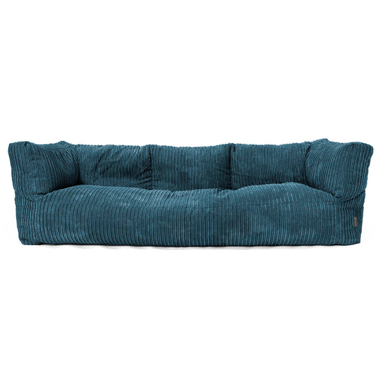 Albert Sækkestol Sofa 3 pers - Klassisk Jernbanefløjl Navy 01