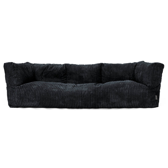 Albert Sækkestol Sofa 3 pers - Klassisk Jernbanefløjl Sort 01