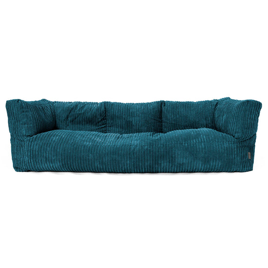 Albert Sækkestol Sofa 3 pers - Klassisk Jernbanefløjl Turkis 01