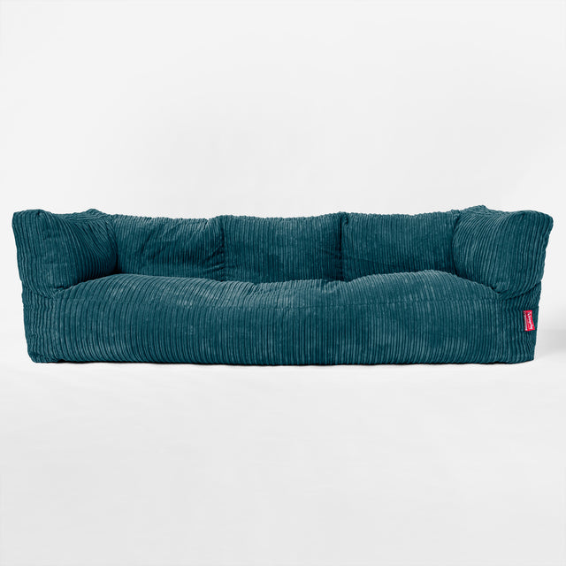 Albert Sækkestol Sofa 3 pers - Klassisk Jernbanefløjl Turkis 01