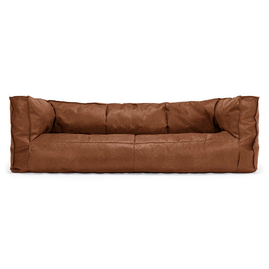 Albert Sækkestol Sofa 3 pers - Nødstedte Læder Karamel 01