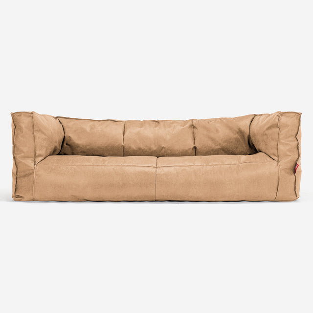 Albert Sækkestol Sofa 3 pers - Nødstedte Læder Lysebrun 01