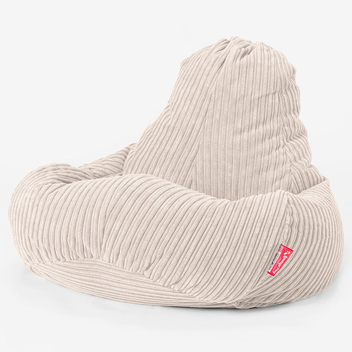 Ultra Lux-gaming-sækkestol - Klassisk Jernbanefløjl Elfenben 01