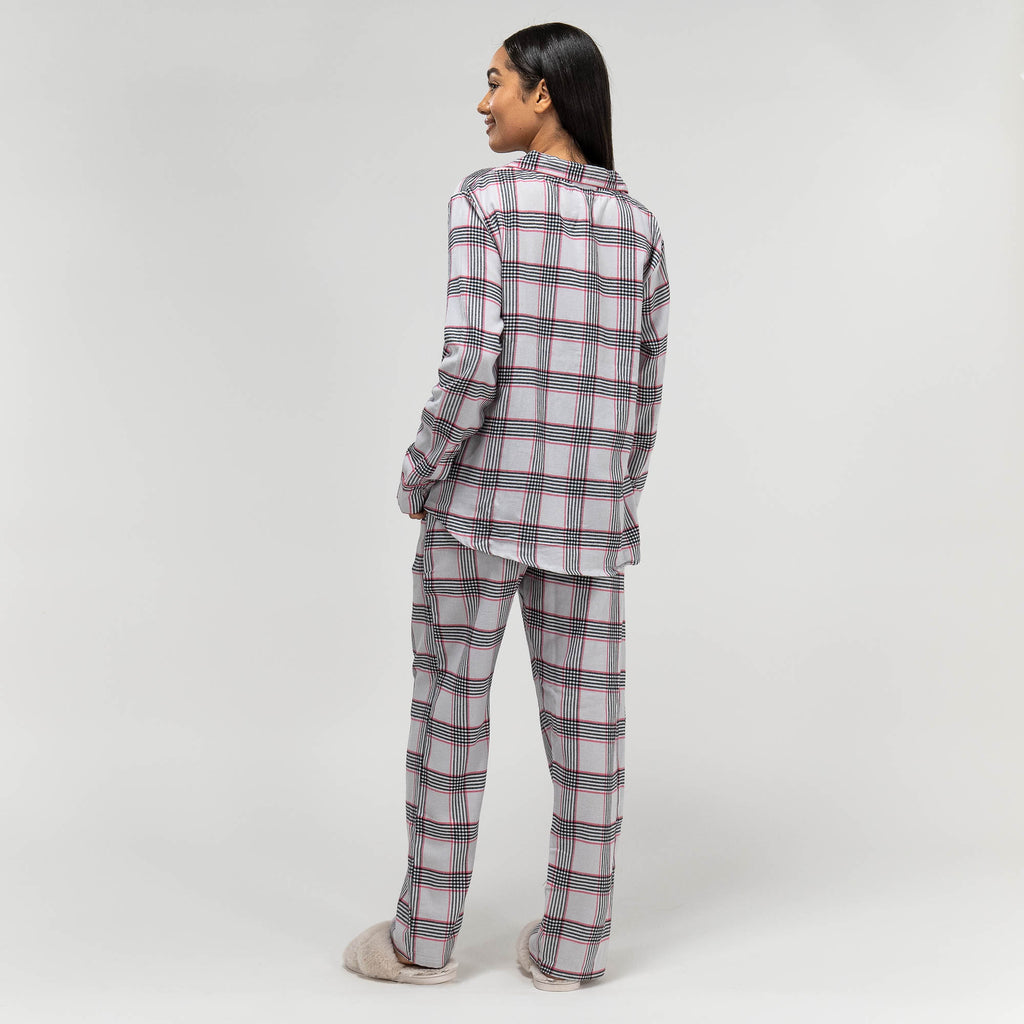 Pyjamas til Damer - Skakternet Lyserød 06