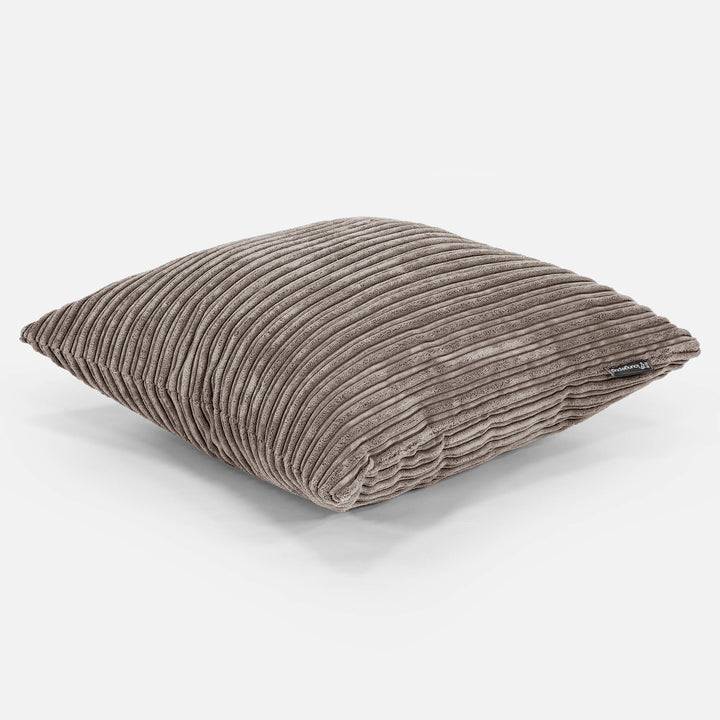 Kæmpe Pudebetræk 70 x 70cm - Klassisk Jernbanefløjl Duegrå 02