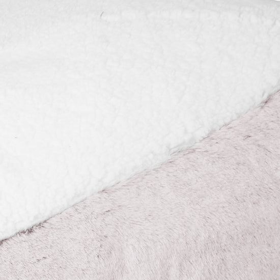 Sloucher Hundeseng XL - Imiteret Kaninpels Støvet Lyserød 03