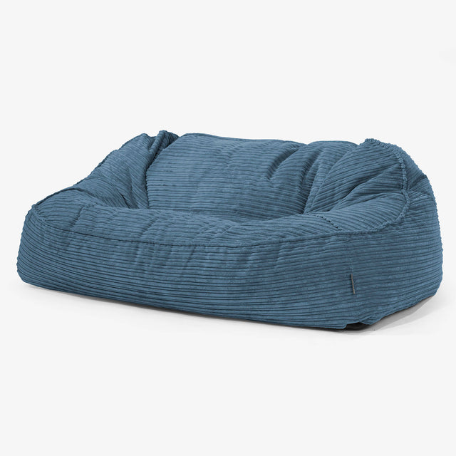 Sloucher Oversized Sækkesofa - Klassisk Jernbanefløjl Navy 01