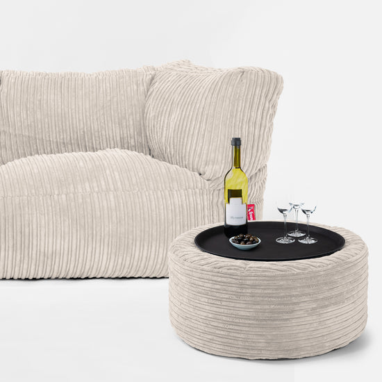 Albert Sækkestol Sofa 2 pers - Klassisk Jernbanefløjl Elfenben 03