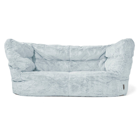 Louis Sækkestol Sofa 2 pers - Imiteret Kaninpels Støvet Blå 01