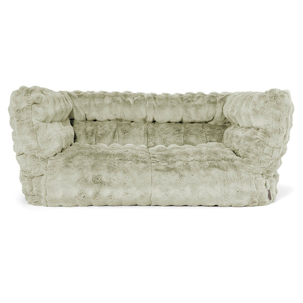 Louis Sækkestol Sofa 2 pers - Imiteret Pels Bubble Salviegrøn 01
