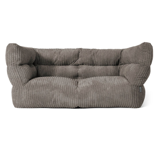 Louis Sækkestol Sofa 2 pers - Klassisk Jernbanefløjl Grafit Grå 01