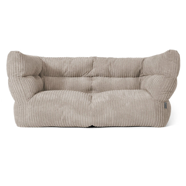 Louis Sækkestol Sofa 2 pers - Klassisk Jernbanefløjl Mink 01