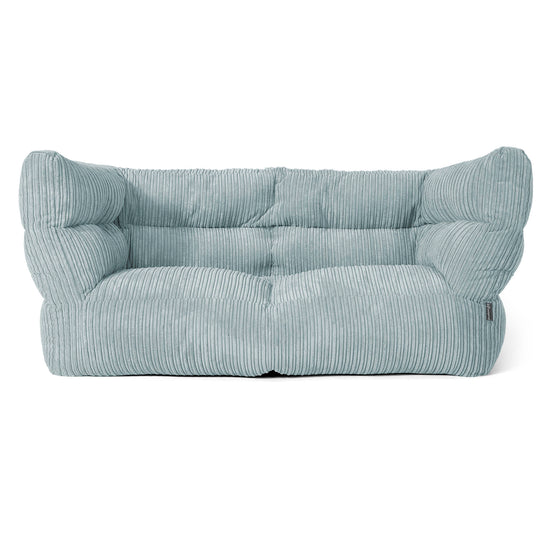 Louis Sækkestol Sofa 2 pers - Klassisk Jernbanefløjl Mintgrøn 01