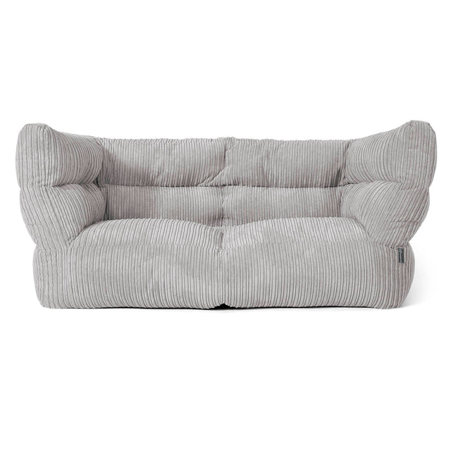 Louis Sækkestol Sofa 2 pers - Klassisk Jernbanefløjl Sølvgrå 01