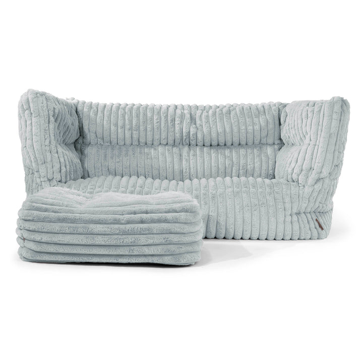 Louis Sækkestol Sofa 2 pers - Ultraplysfløjl Andeægblå 02