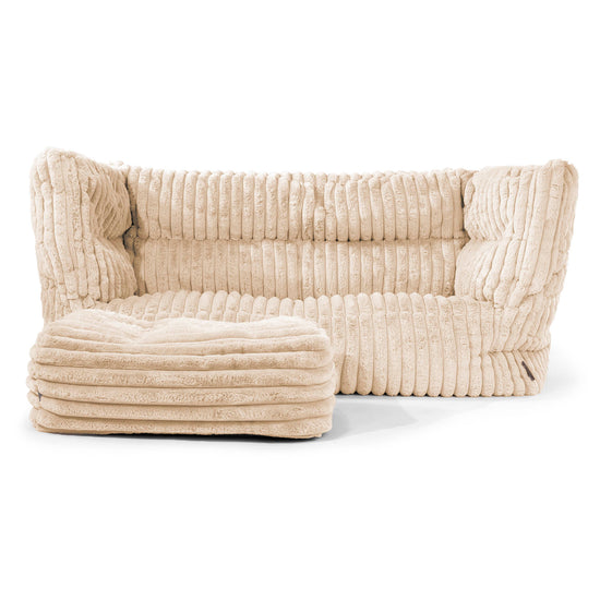 Louis Sækkestol Sofa 2 pers - Ultraplysfløjl Cremefarvet 02