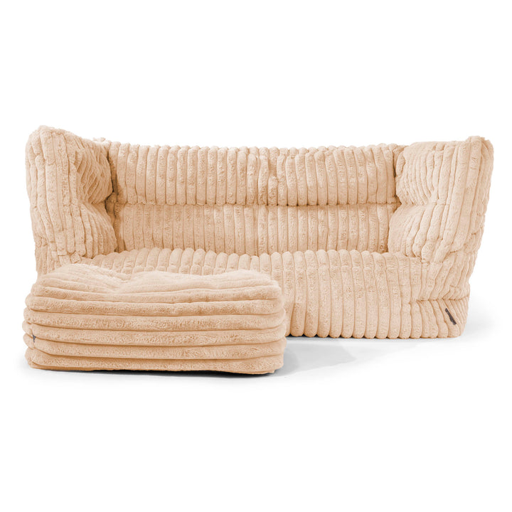 Louis Sækkestol Sofa 2 pers - Ultraplysfløjl Fersken 02